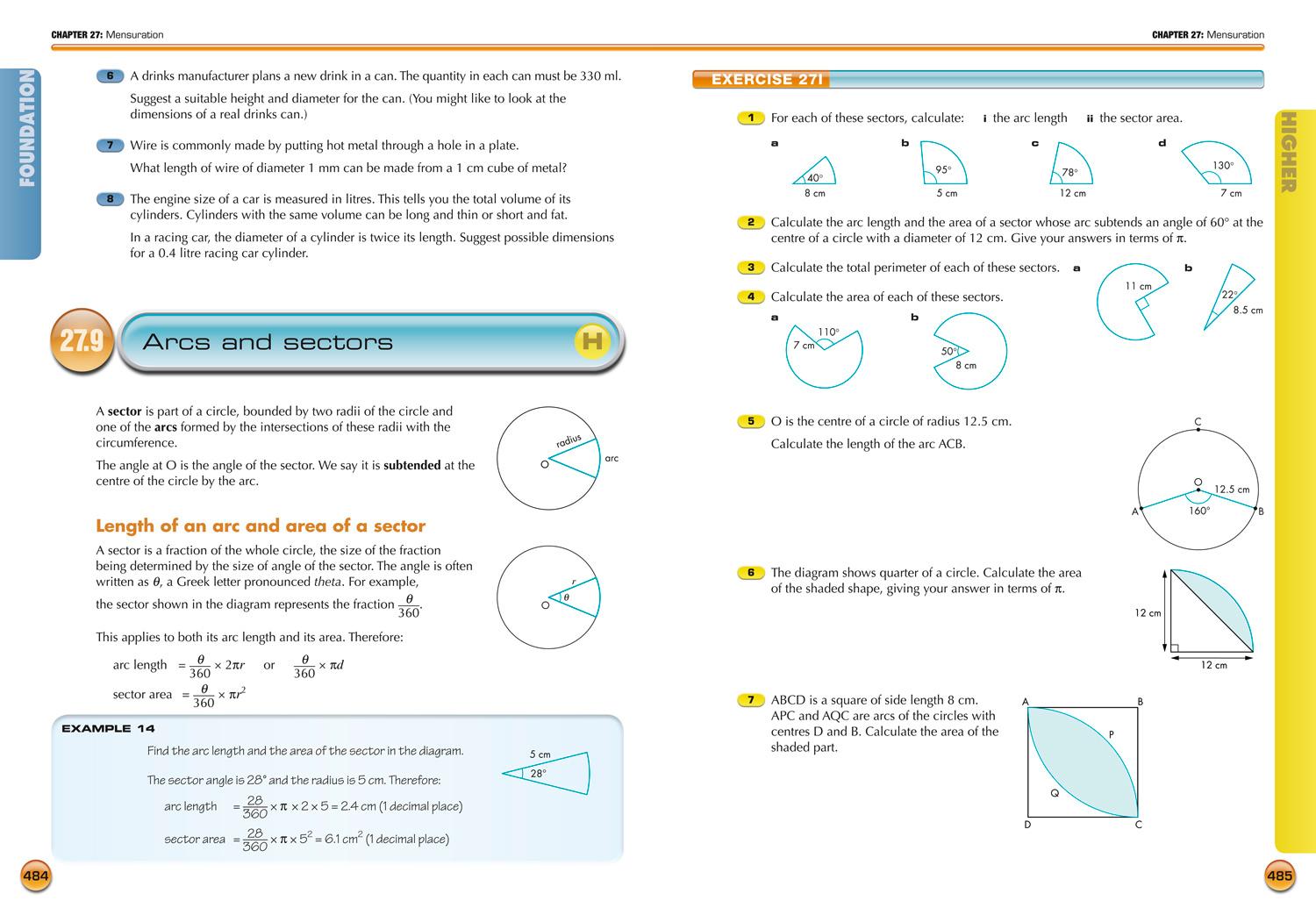 Beispielinhalt (Bild) Edexcel International GCSE Maths Student Book