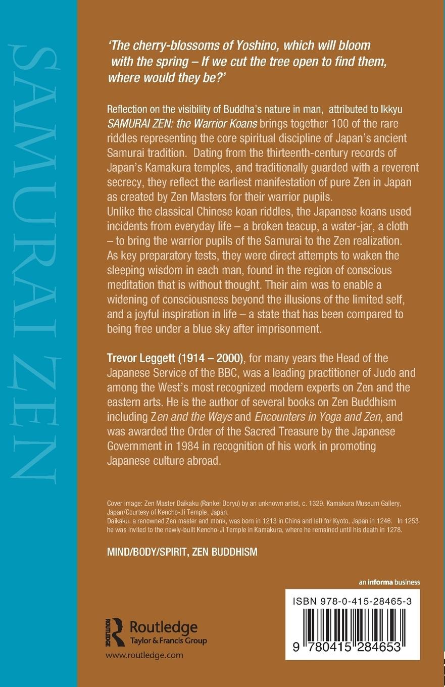 Rückseitencover Samurai Zen