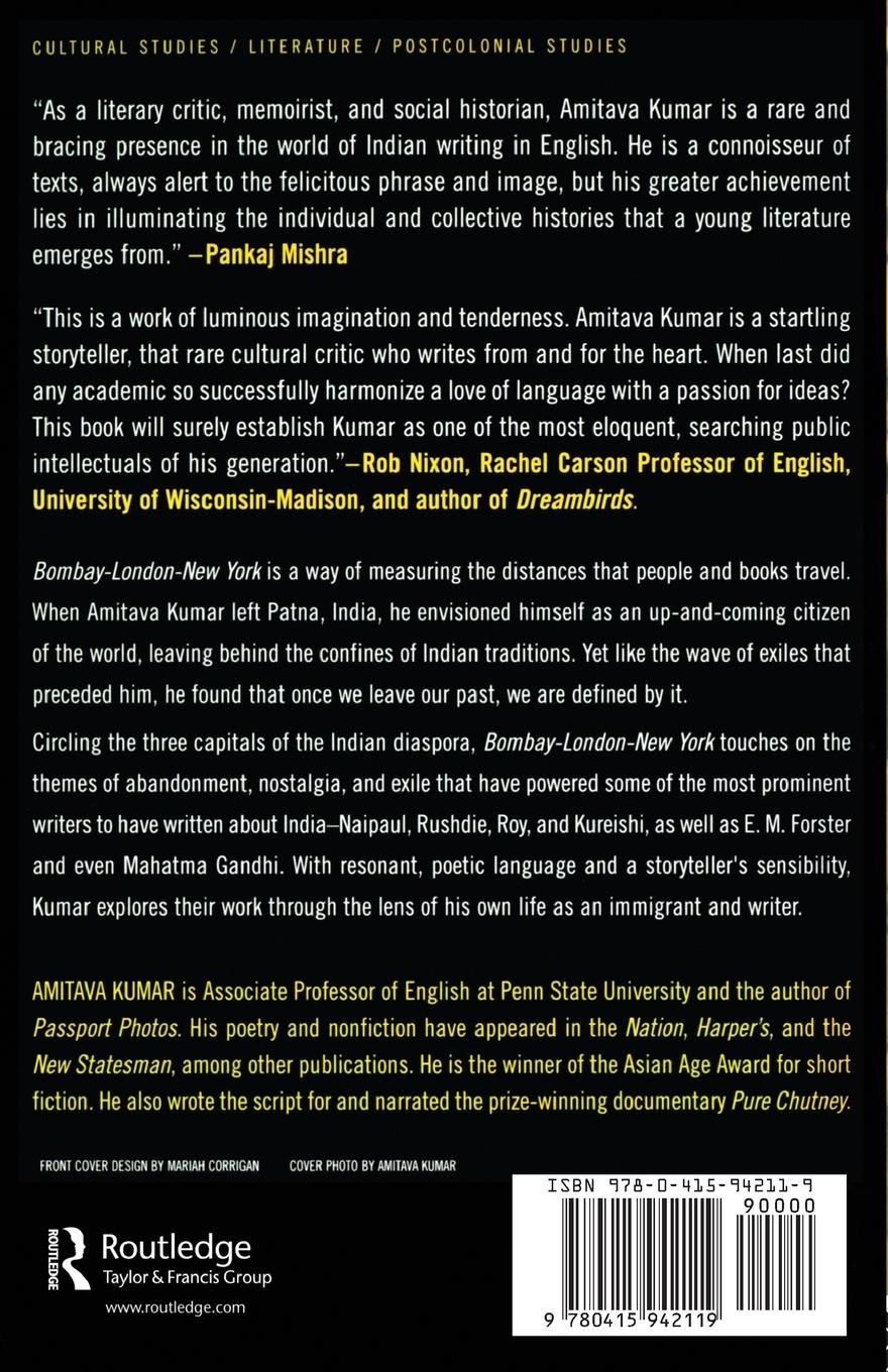 Rückseitencover Bombay--London--New York