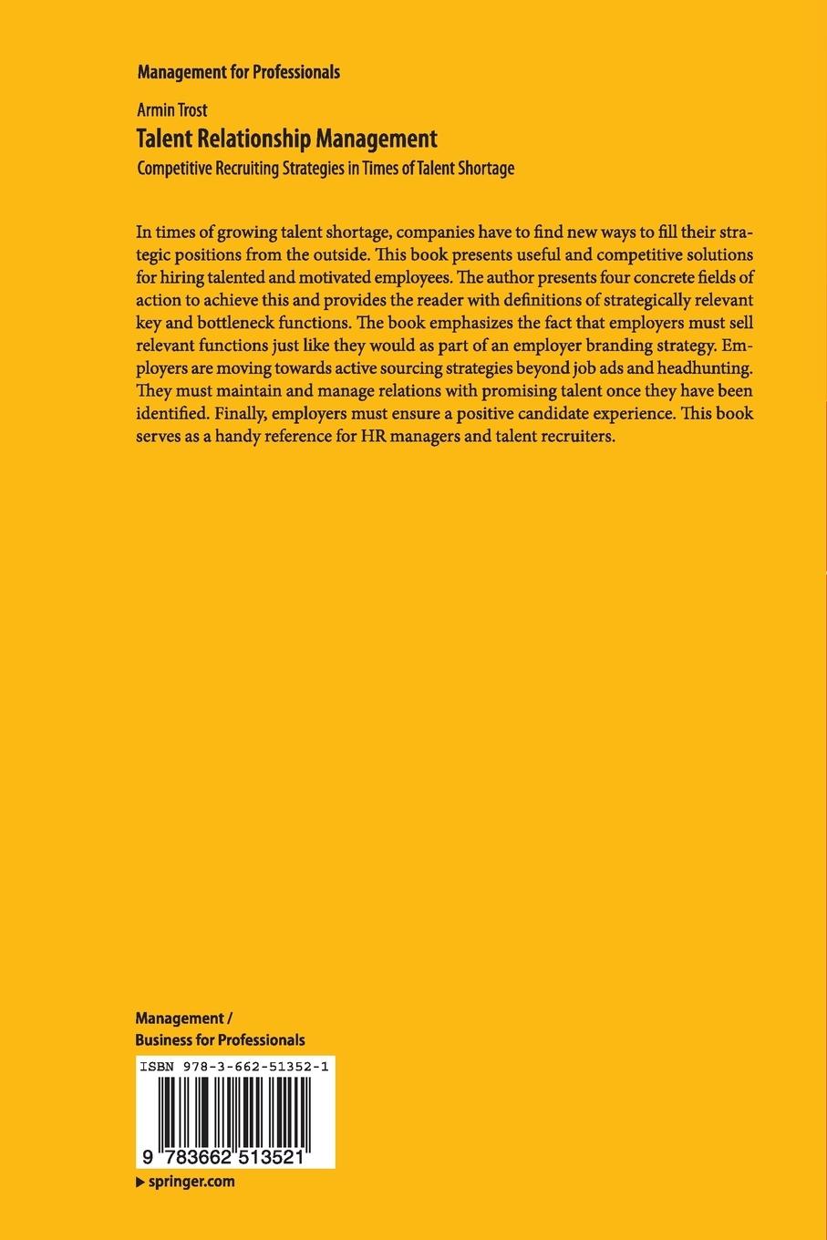 Rückseitencover Talent Relationship Management
