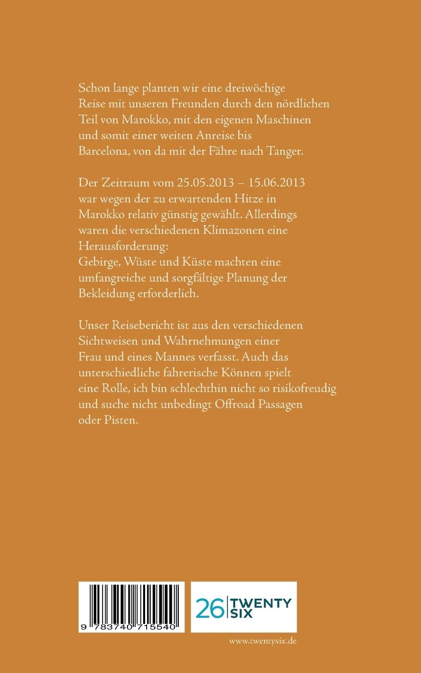 Rückseitencover Marokko mit dem Motorrad