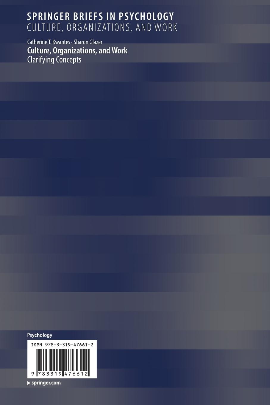 Rückseitencover Culture, Organizations, and Work