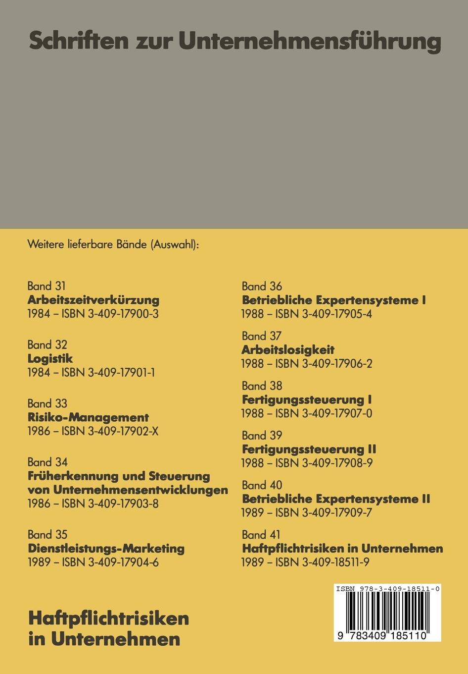 Rückseitencover Haftpflichtrisiken in Unternehmen