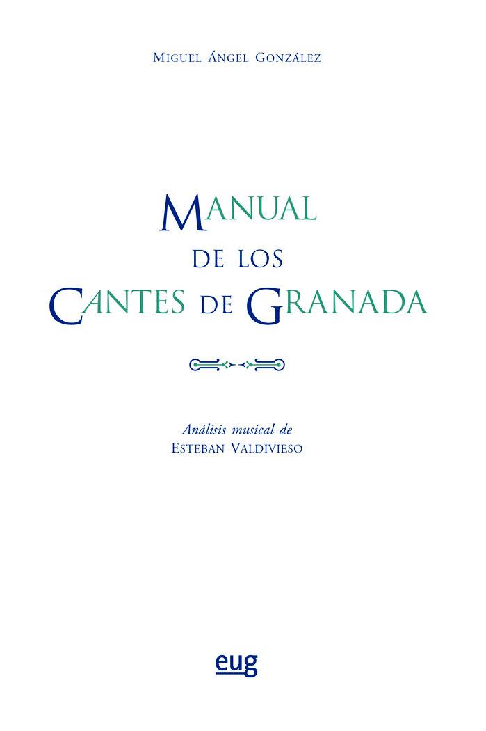 Vorderes Coverbild Manual de los cantes de Granada