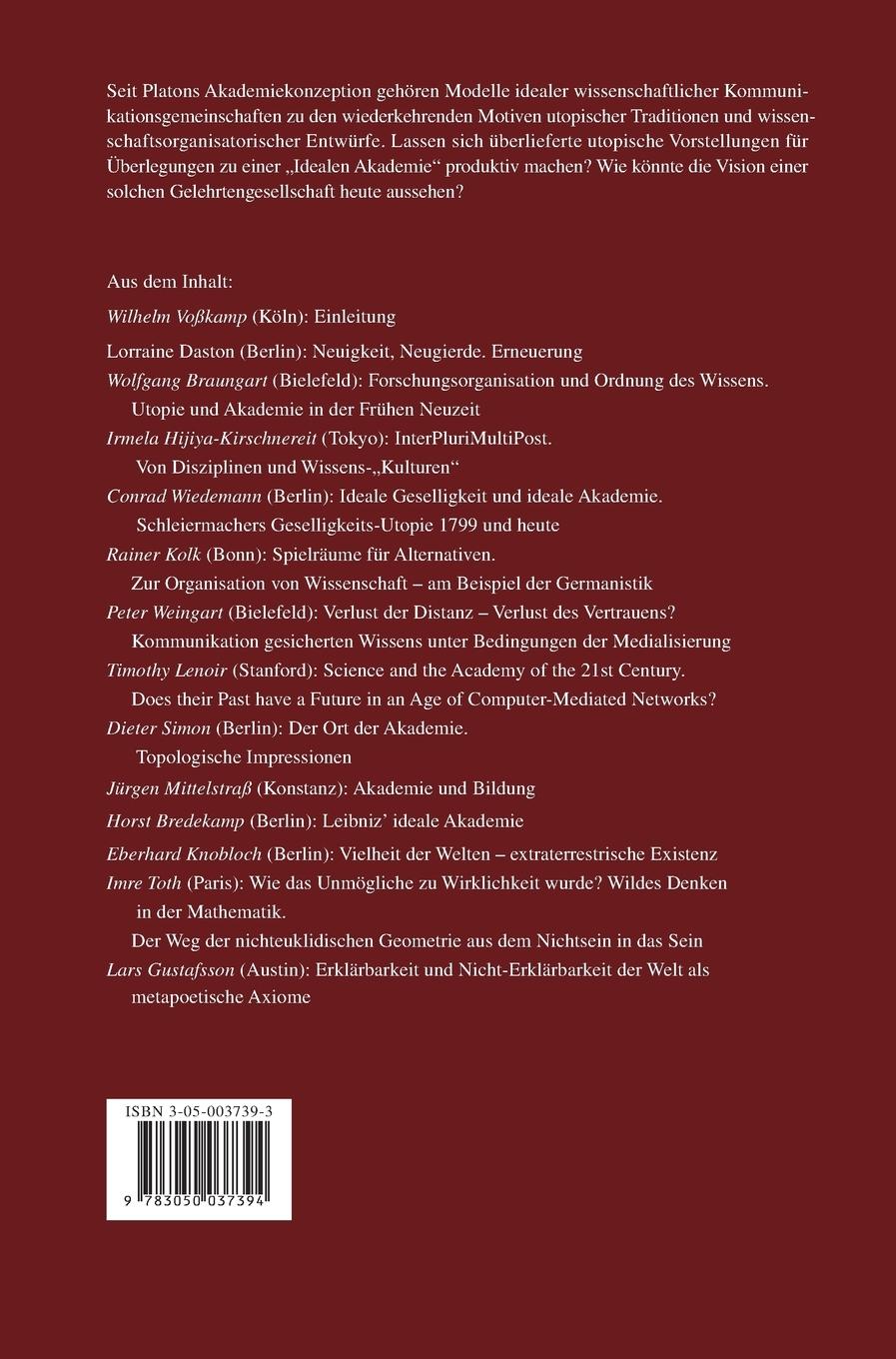 Rückseitencover Ideale Akademie