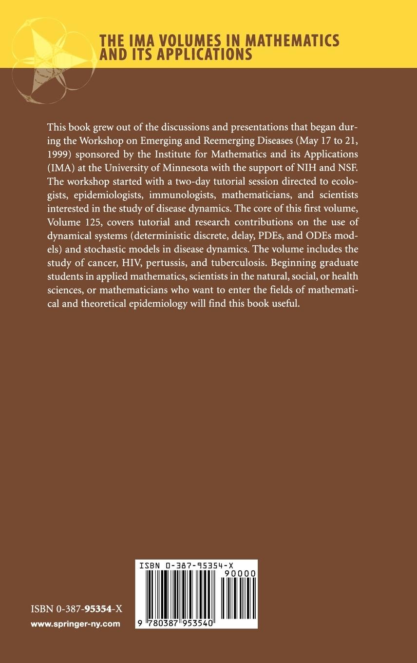 Rückseitencover Mathematical Approaches for Emerging and Reemerging Infectious Diseases: An Introduction