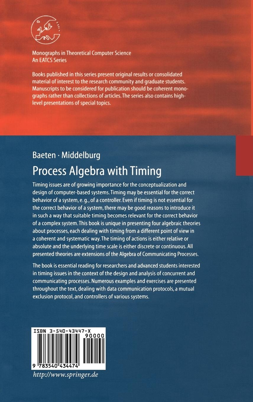 Rückseitencover Process Algebra with Timing