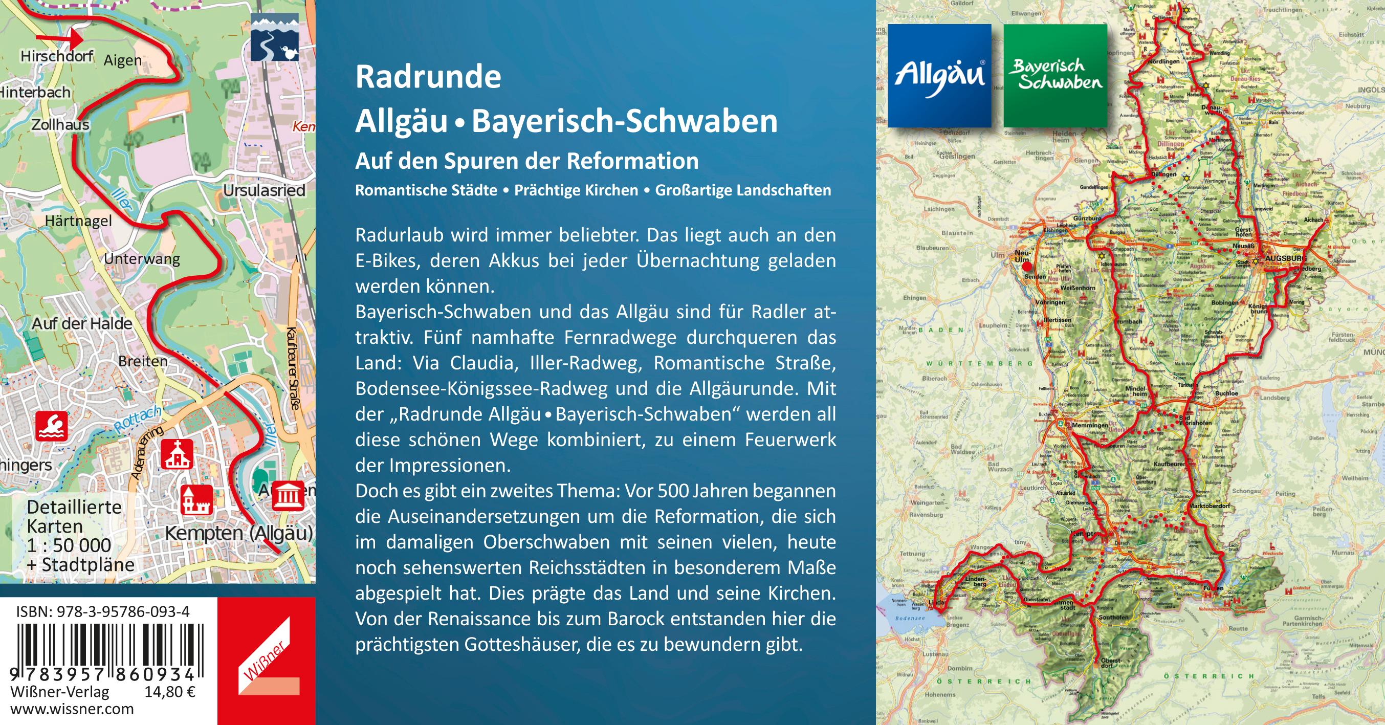 Rückseitencover Radrunde Allgäu und Bayerisch-Schwaben