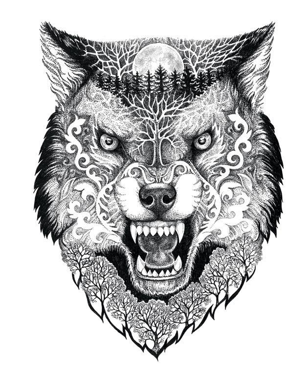 Beispielinhalt (Bild) Dotwork