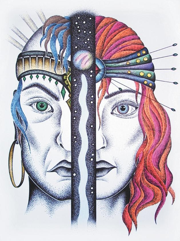 Beispielinhalt (Bild) Dotwork