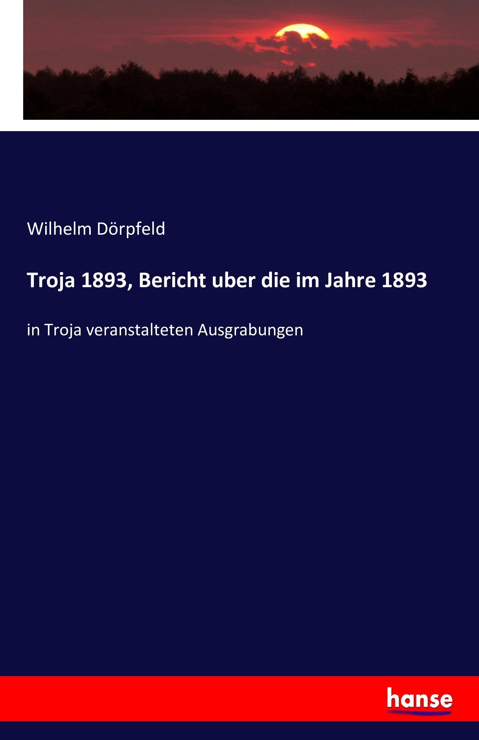Vorderes Coverbild Troja 1893, Bericht uber die im Jahre 1893