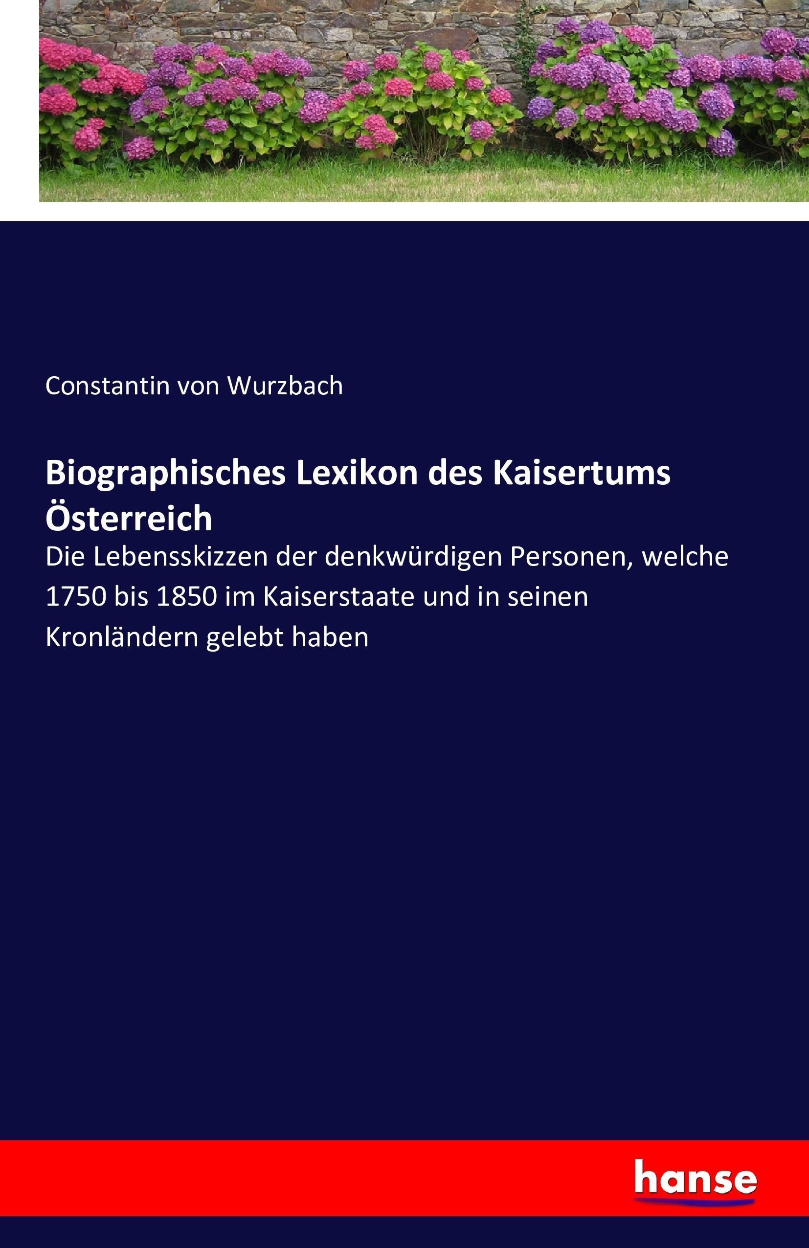 Vorderes Coverbild Biographisches Lexikon des Kaisertums Österreich