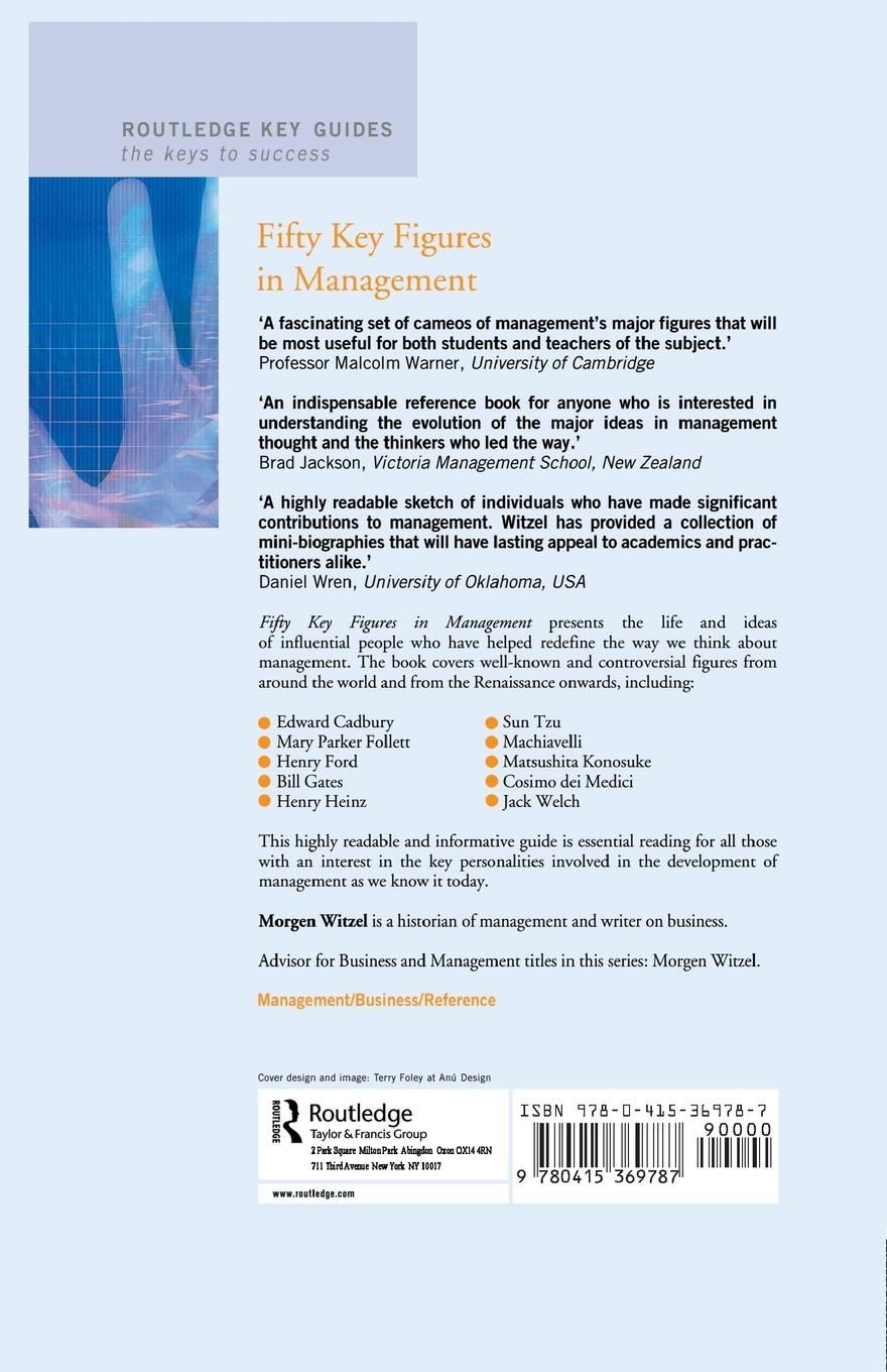 Rückseitencover Fifty Key Figures in Management