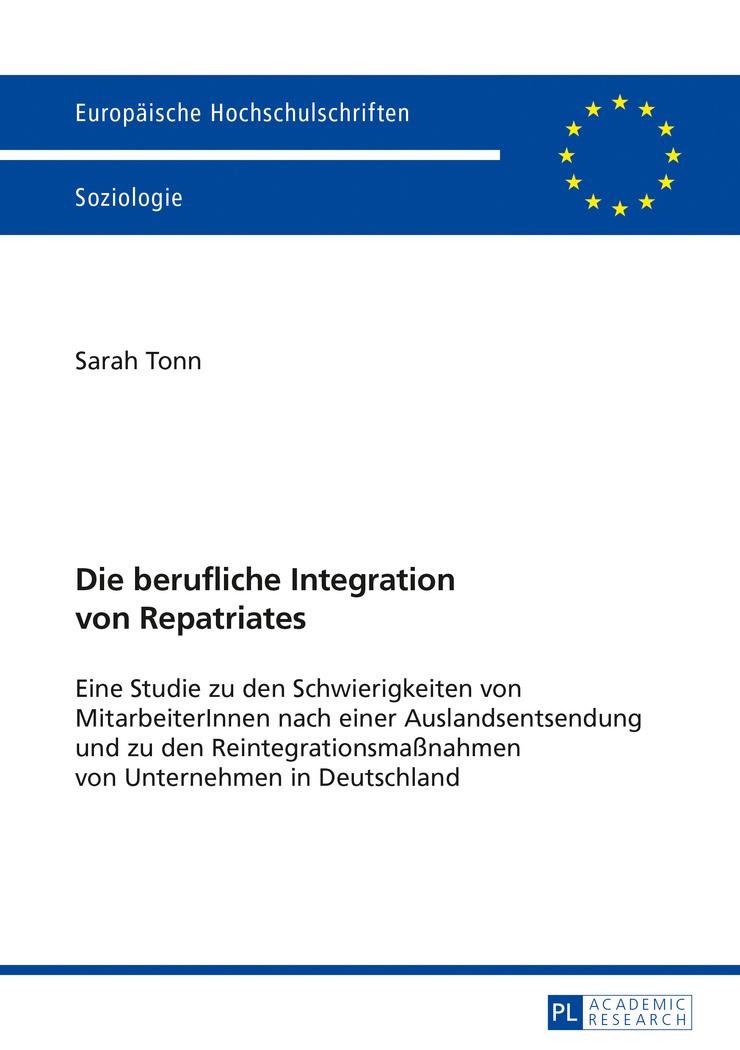 Vorderes Coverbild Die berufliche Integration von Repatriates