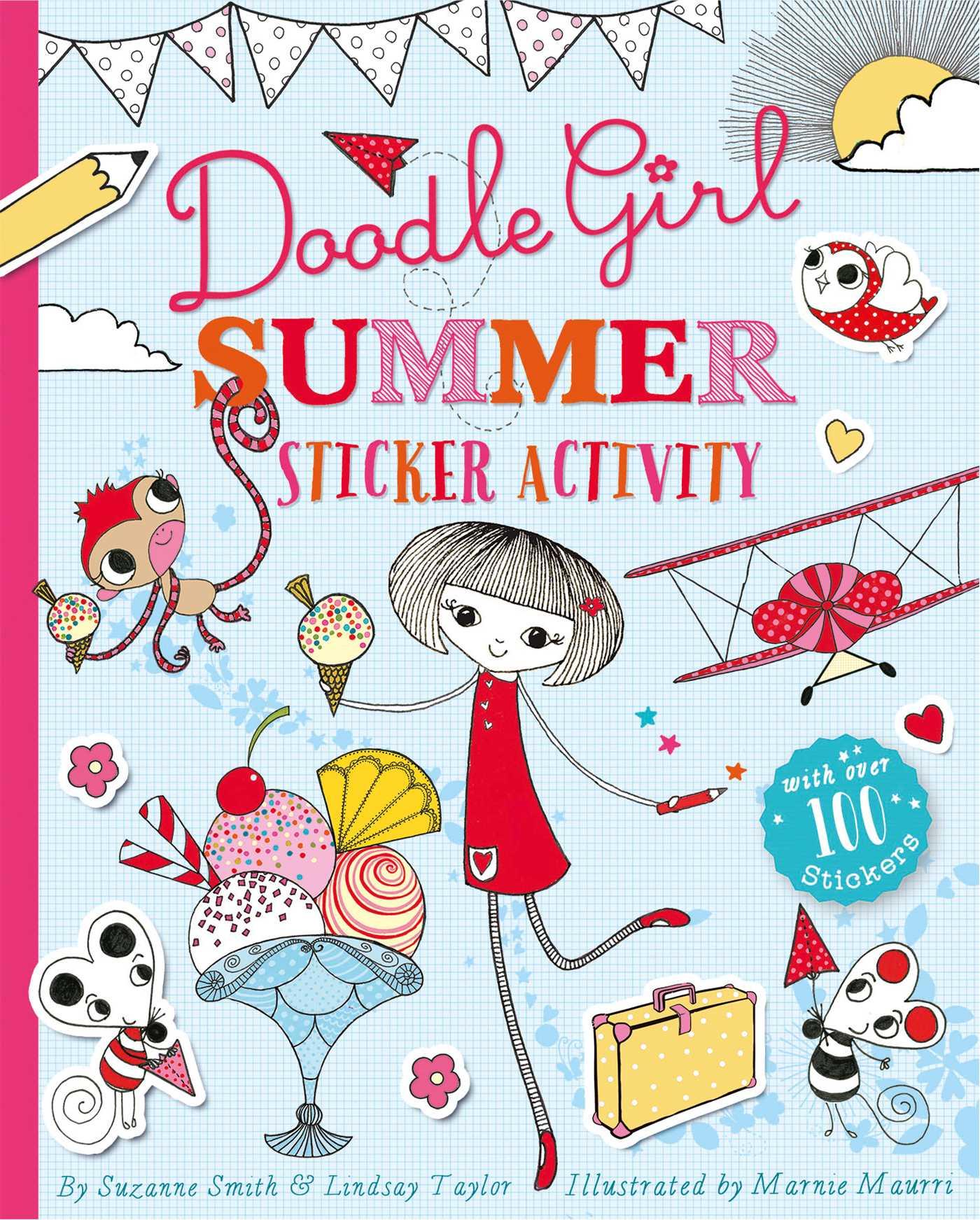 Vorderes Coverbild Doodle Girl Summer Sticker Activity