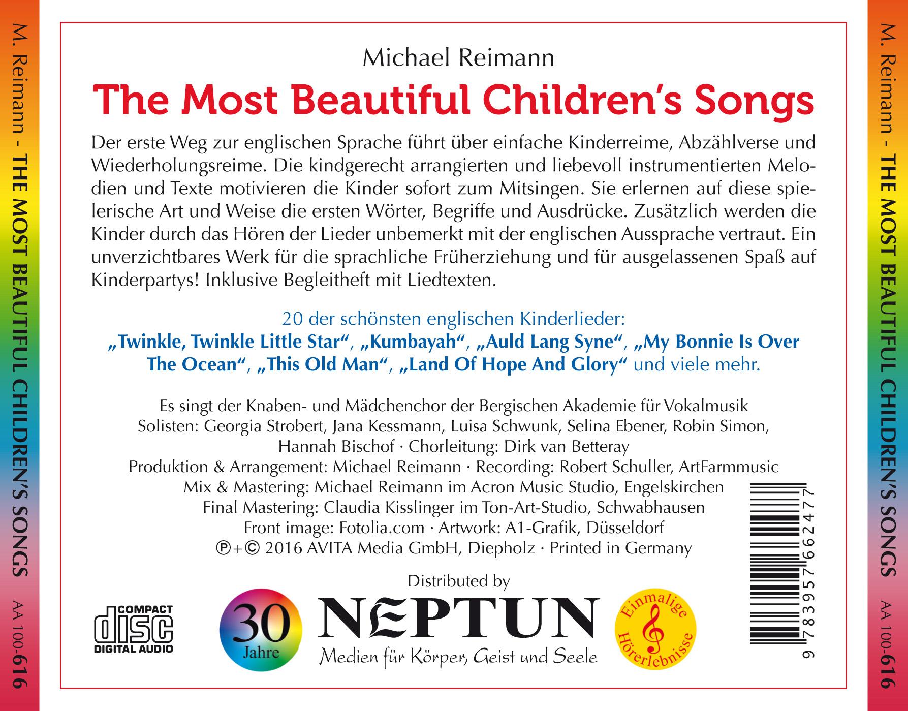Rückseitencover The most beautiful children?s songs