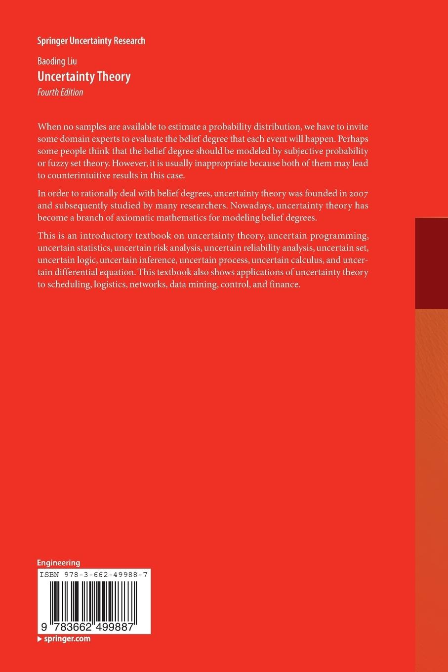Rückseitencover Uncertainty Theory