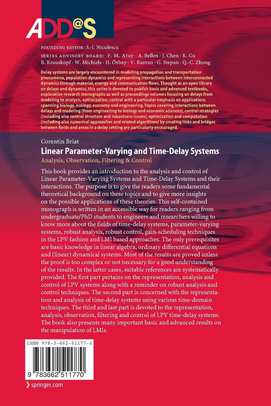 Rückseitencover Linear Parameter-Varying and Time-Delay Systems