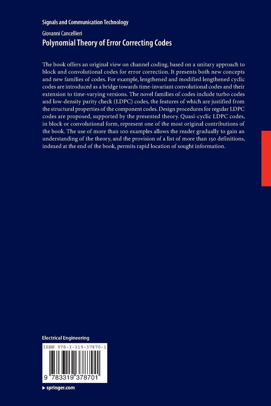 Rückseitencover Polynomial Theory of Error Correcting Codes