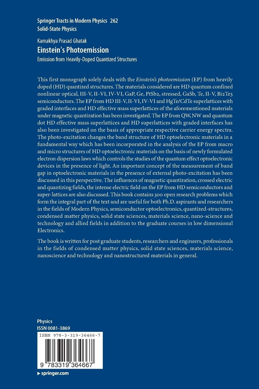 Rückseitencover Einstein's Photoemission