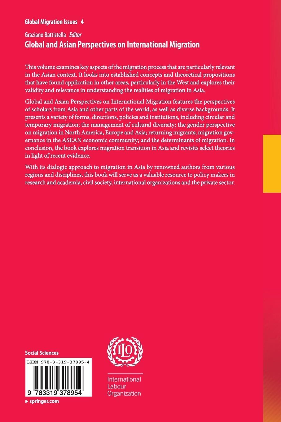 Rückseitencover Global and Asian Perspectives on International Migration