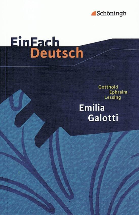 Vorderes Coverbild Emilia Galotti: Ein Trauerspiel in fünf Aufzügen. EinFach Deutsch Textausgaben