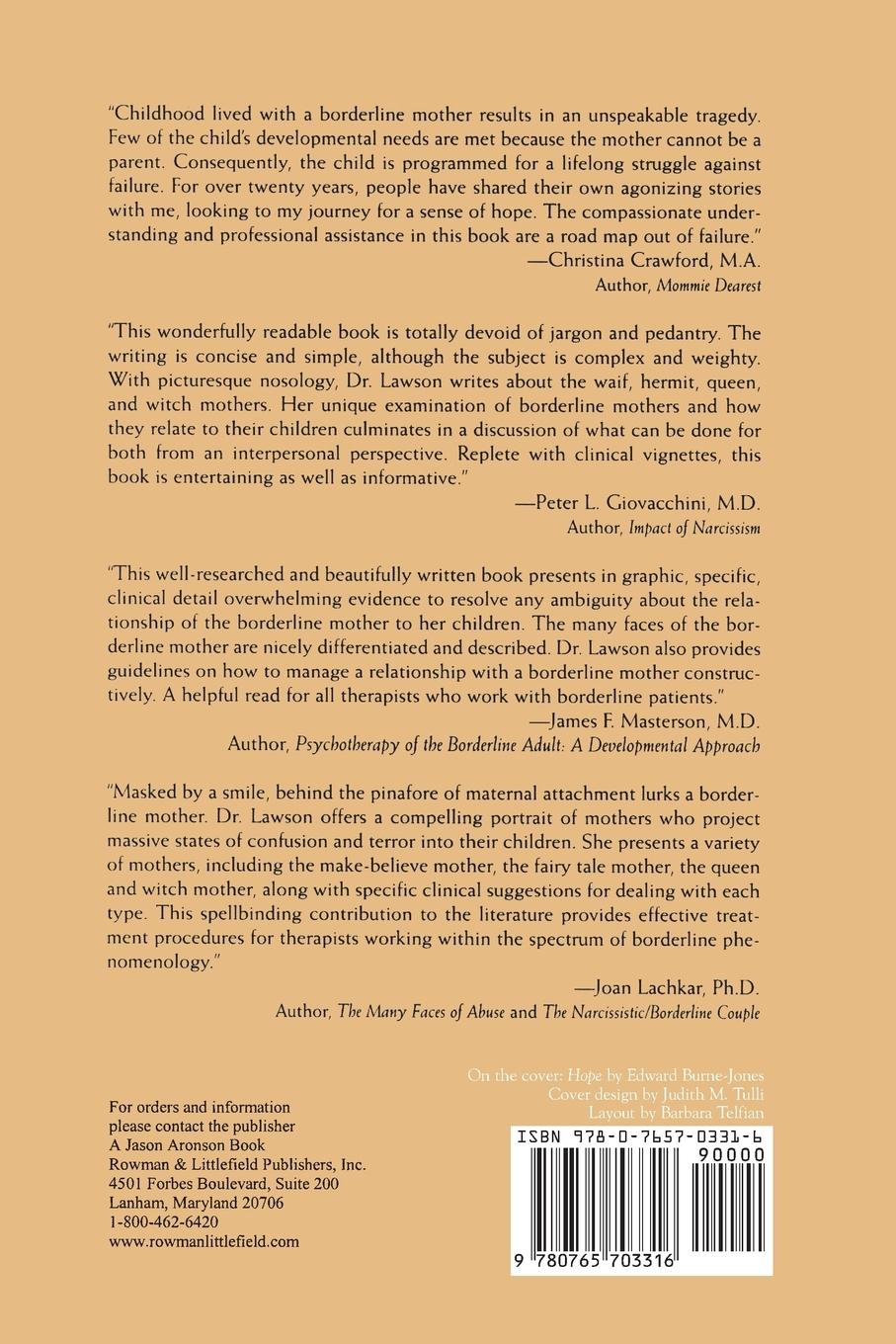 Rückseitencover Understanding the Borderline Mother