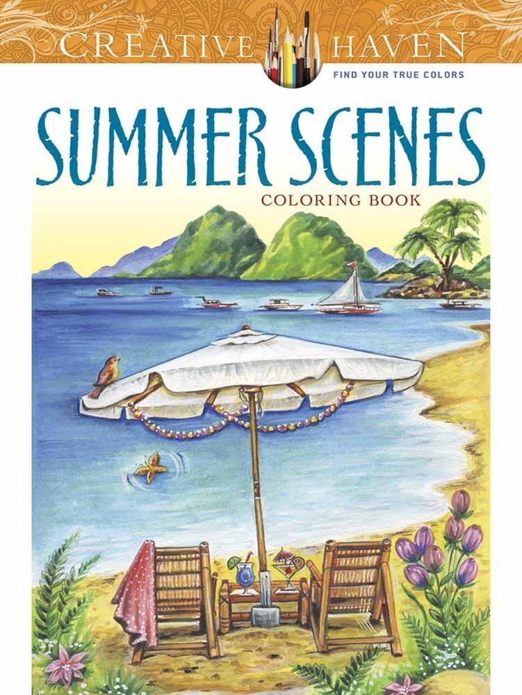 Vorderes Coverbild Creative Haven Summer Scenes Coloring Book
