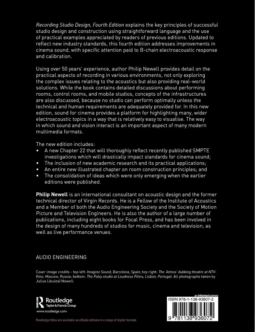 Rückseitencover Recording Studio Design