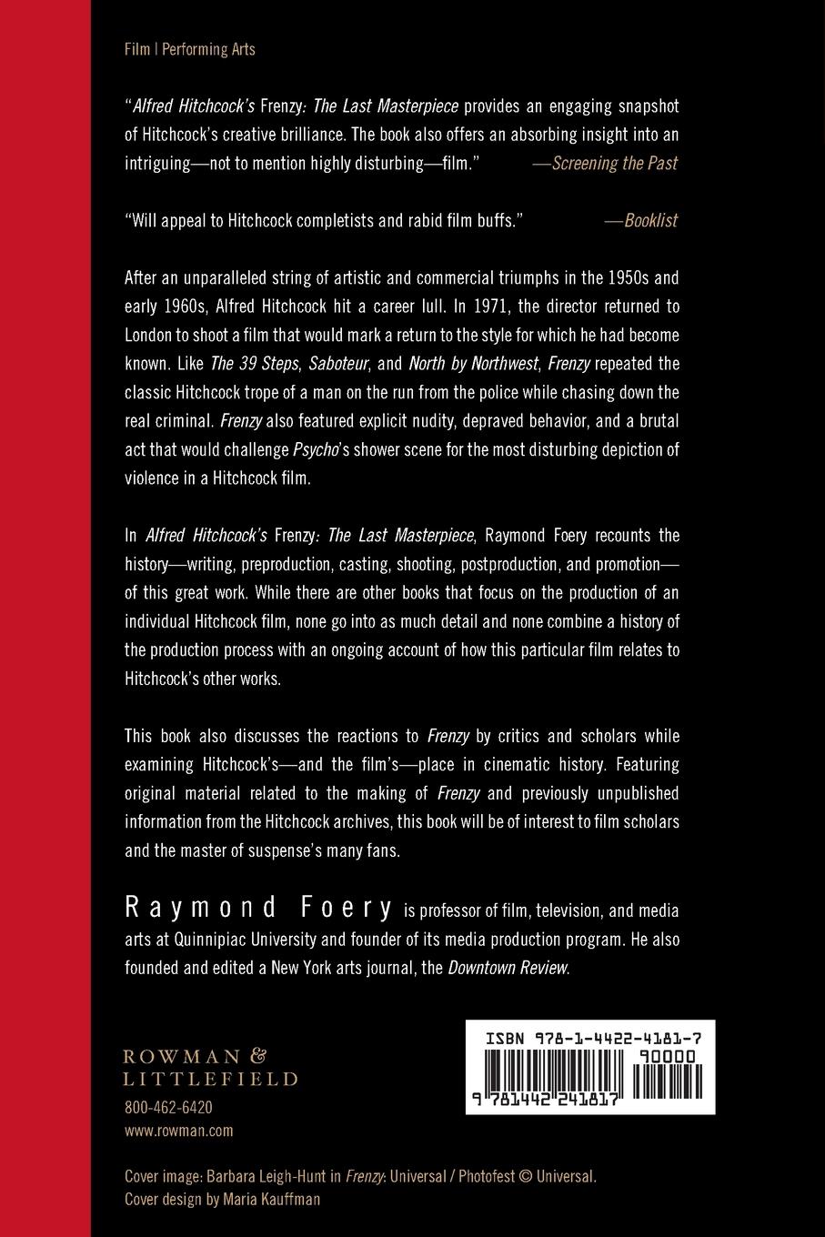 Rückseitencover Alfred Hitchcock's Frenzy