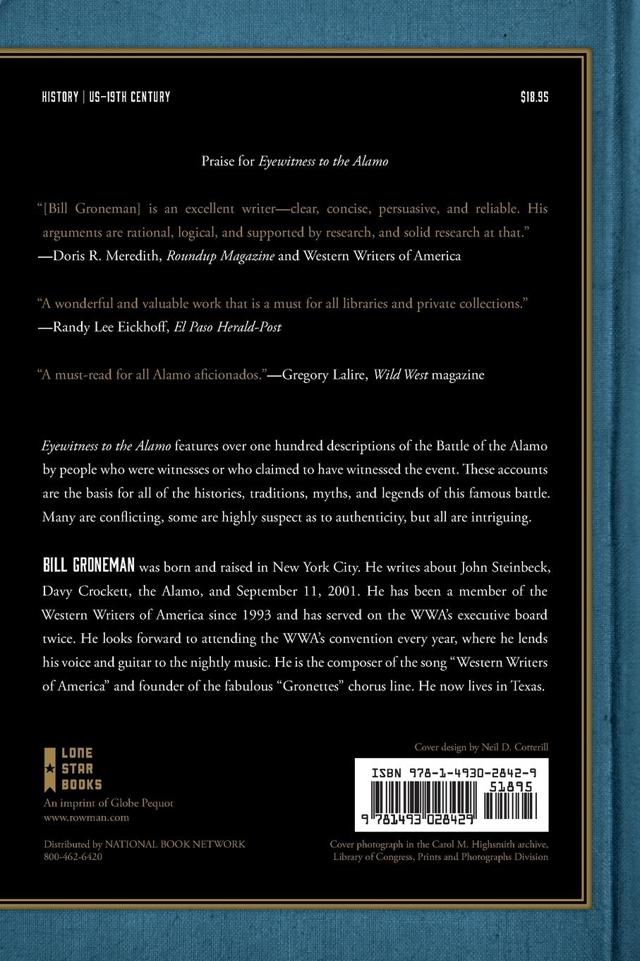 Rückseitencover Eyewitness to the Alamo