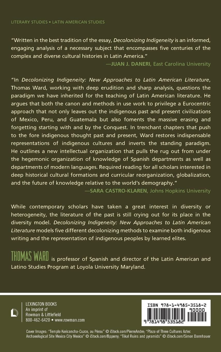 Rückseitencover Decolonizing Indigeneity