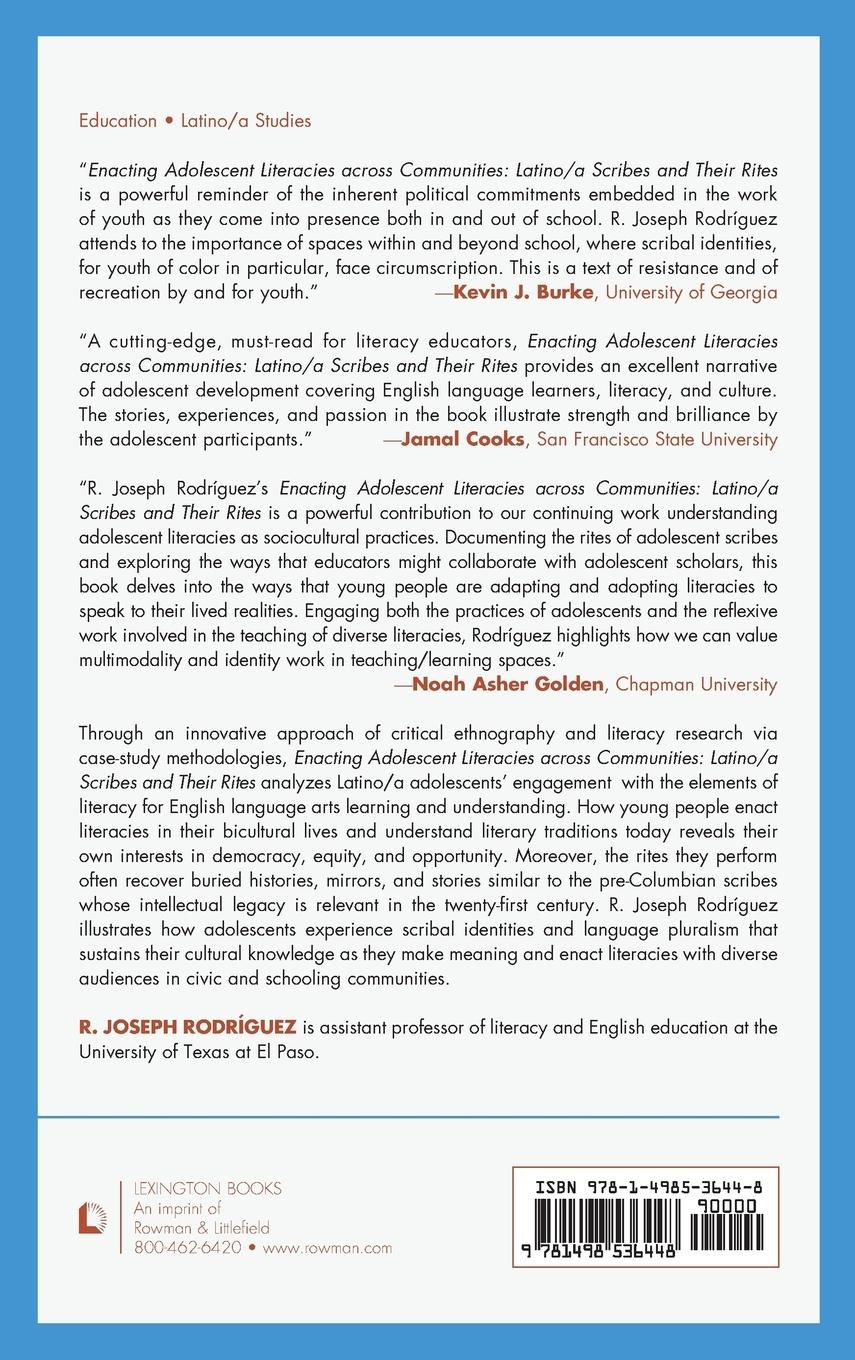 Rückseitencover Enacting Adolescent Literacies across Communities