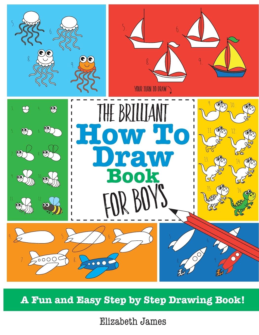 Vorderes Coverbild The Brilliant How To Draw Book for Boys