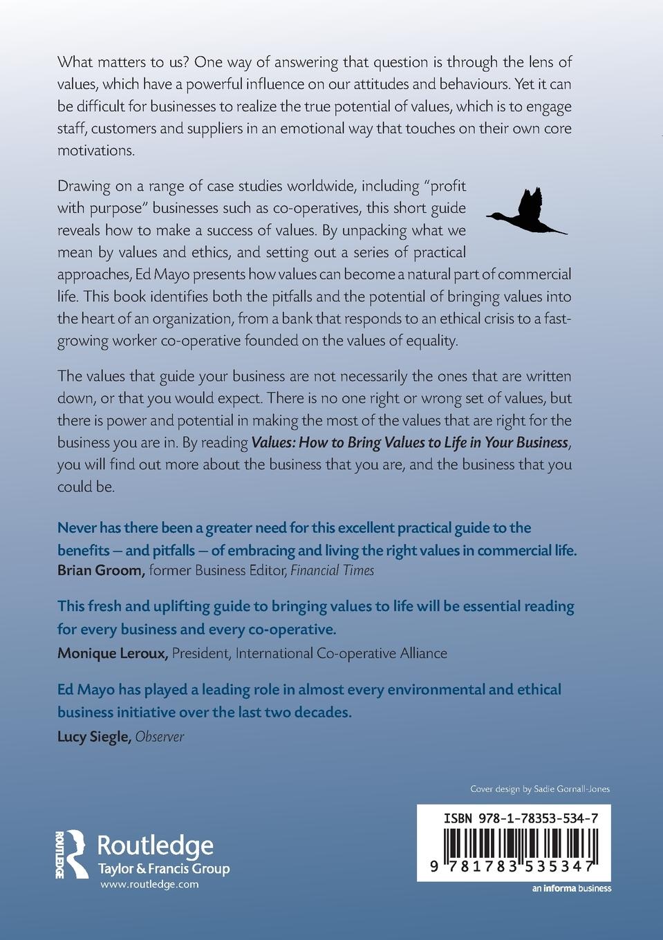 Rückseitencover Values