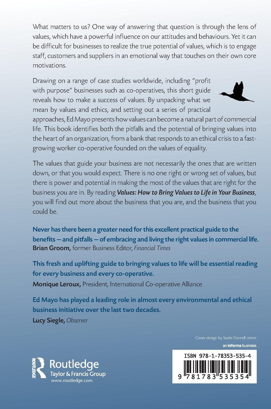 Rückseitencover Values