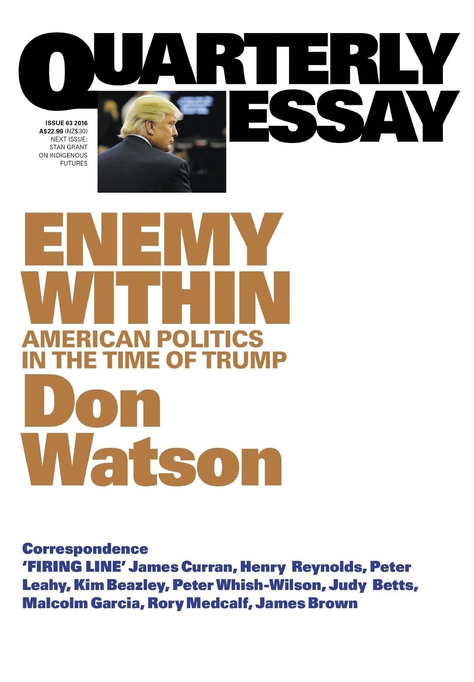 Vorderes Coverbild Quarterly Essay 63 Enemy Within