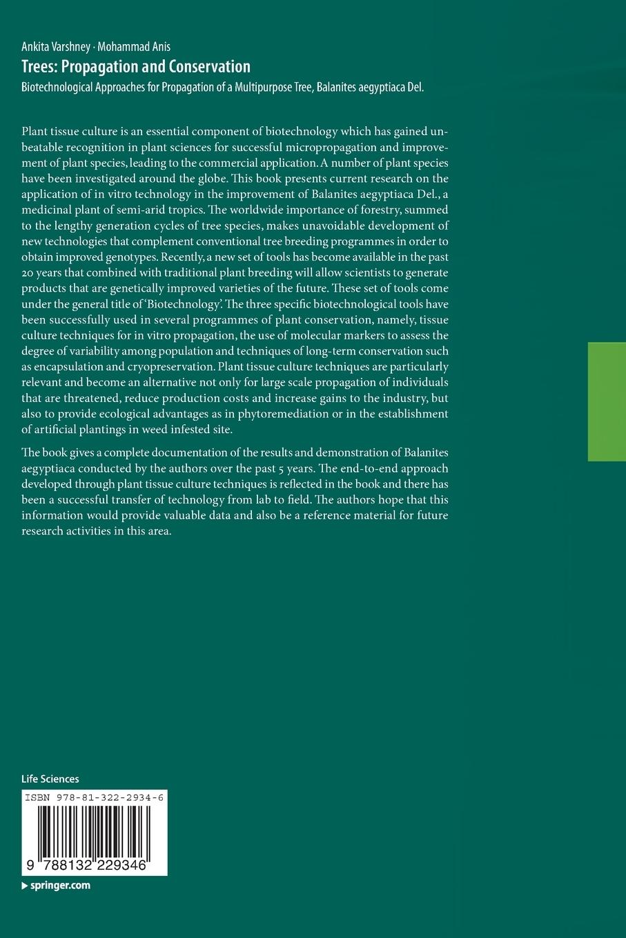 Rückseitencover Trees: Propagation and Conservation