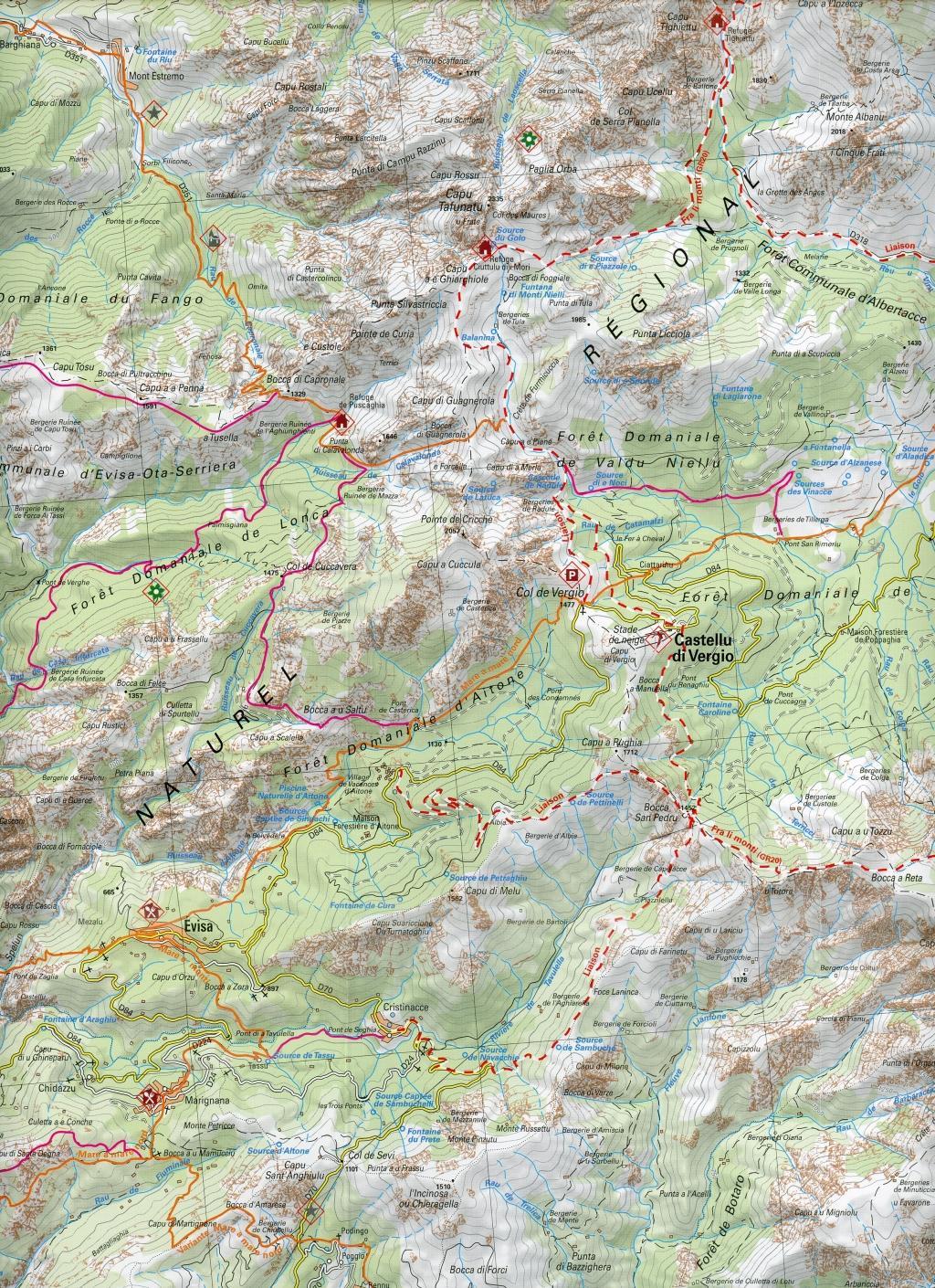 Beispielinhalt (Bild) Libris Wanderkarte 08. Haute Corse (GR20) - Balagne - monte Cinto - Restonica - Castagniccia - Fium'Orbo 1 : 60 000