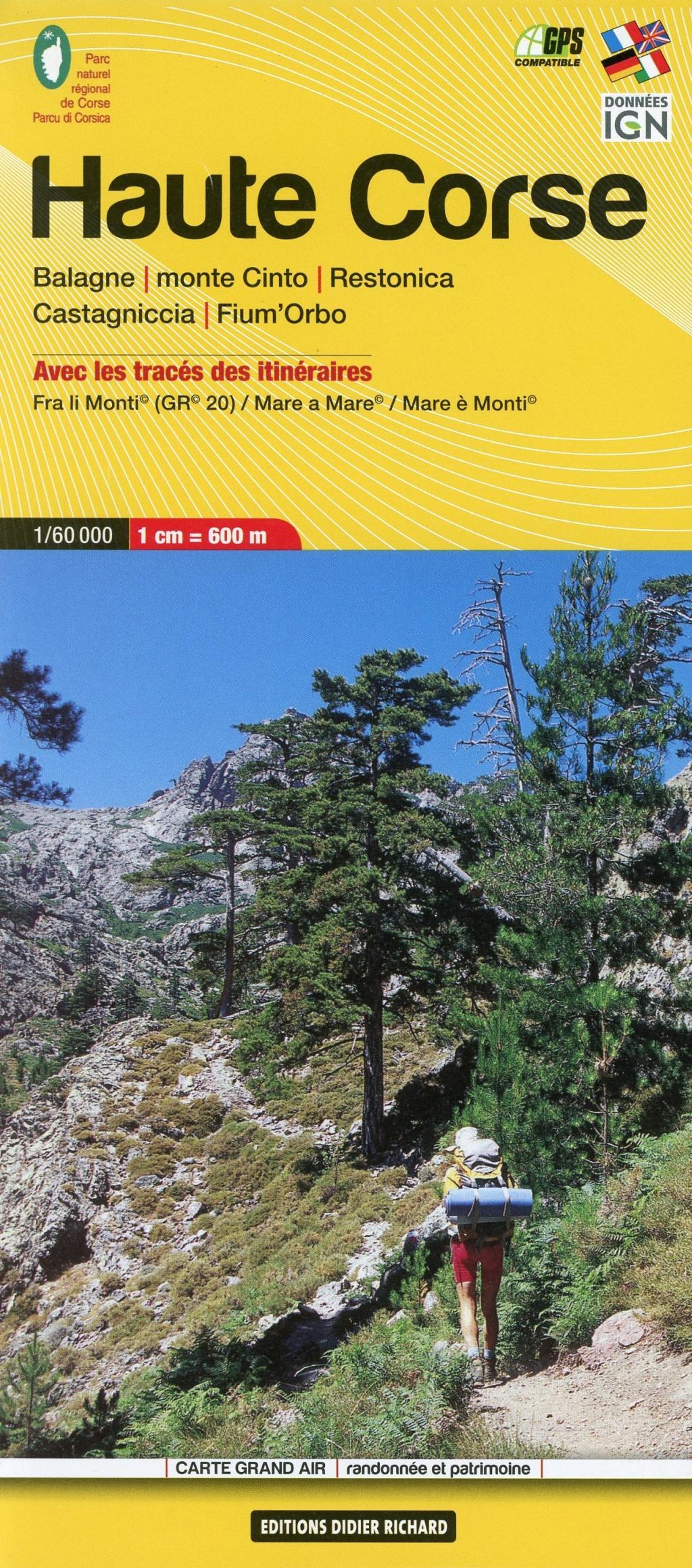 Vorderes Coverbild Libris Wanderkarte 08. Haute Corse (GR20) - Balagne - monte Cinto - Restonica - Castagniccia - Fium'Orbo 1 : 60 000