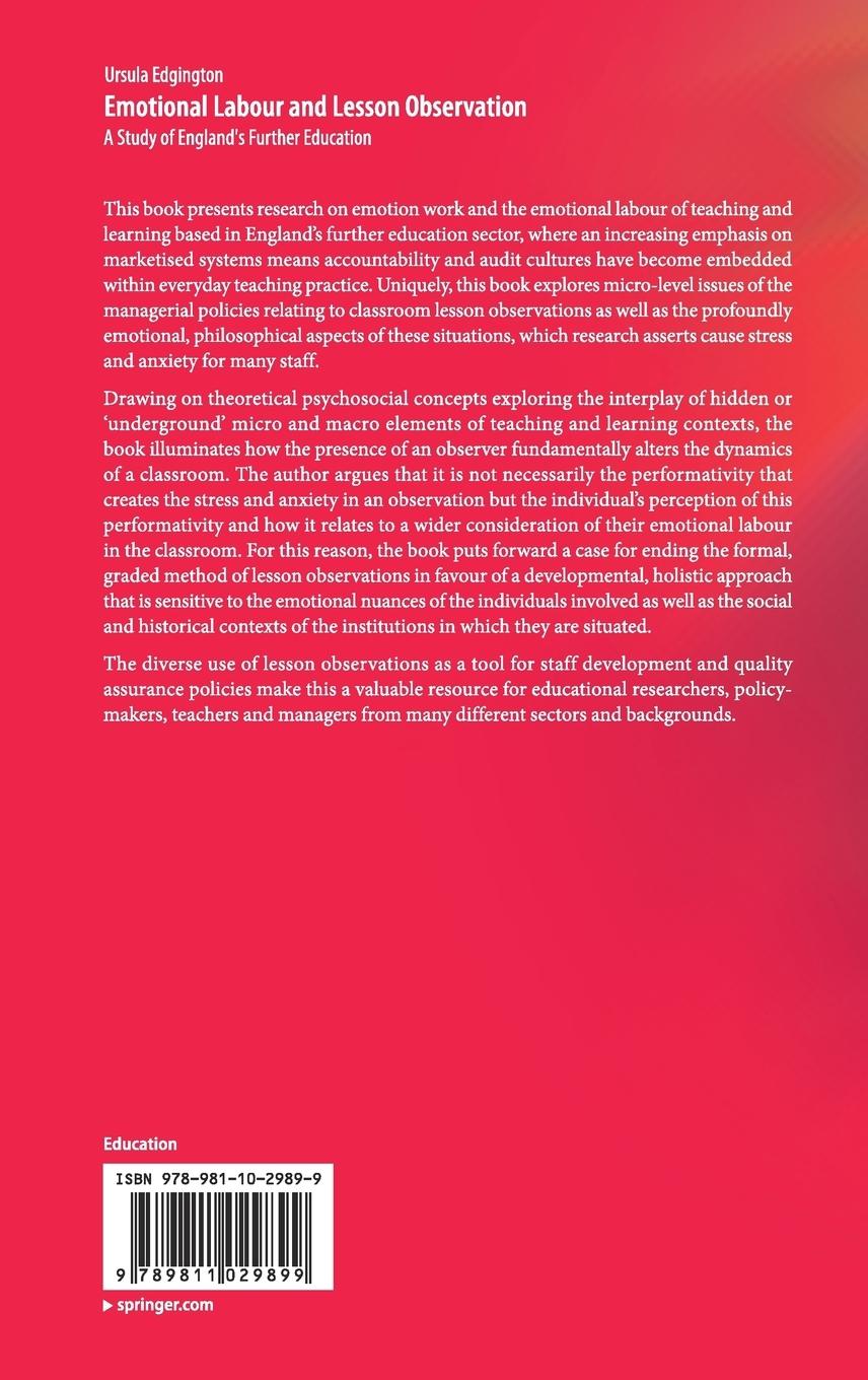 Rückseitencover Emotional Labour and Lesson Observation