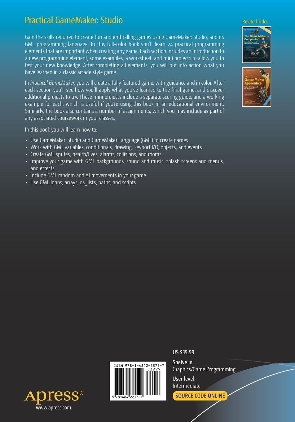 Rückseitencover Practical Gamemaker: Studio