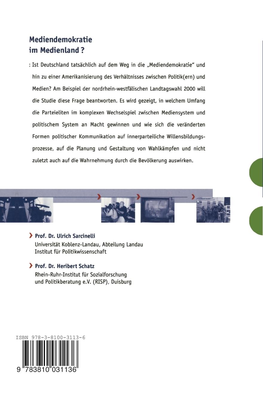 Rückseitencover Mediendemokratie im Medienland