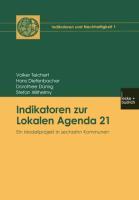 Vorderes Coverbild Indikatoren zur Lokalen Agenda 21