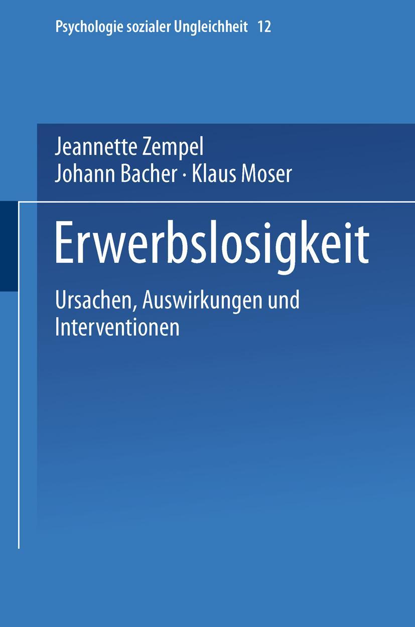 Vorderes Coverbild Erwerbslosigkeit