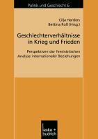 Vorderes Coverbild Geschlechterverhältnisse in Krieg und Frieden