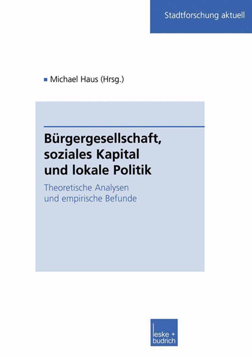 Vorderes Coverbild Bürgergesellschaft, soziales Kapital und lokale Politik