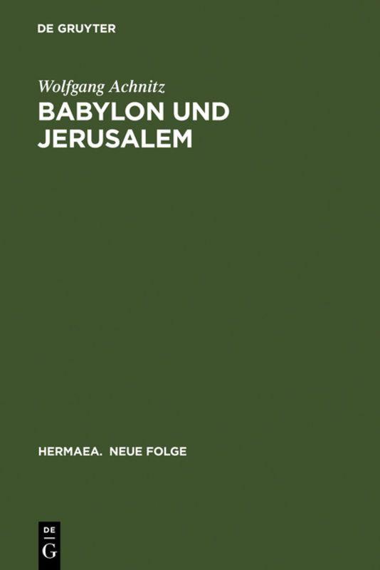 Vorderes Coverbild Babylon und Jerusalem