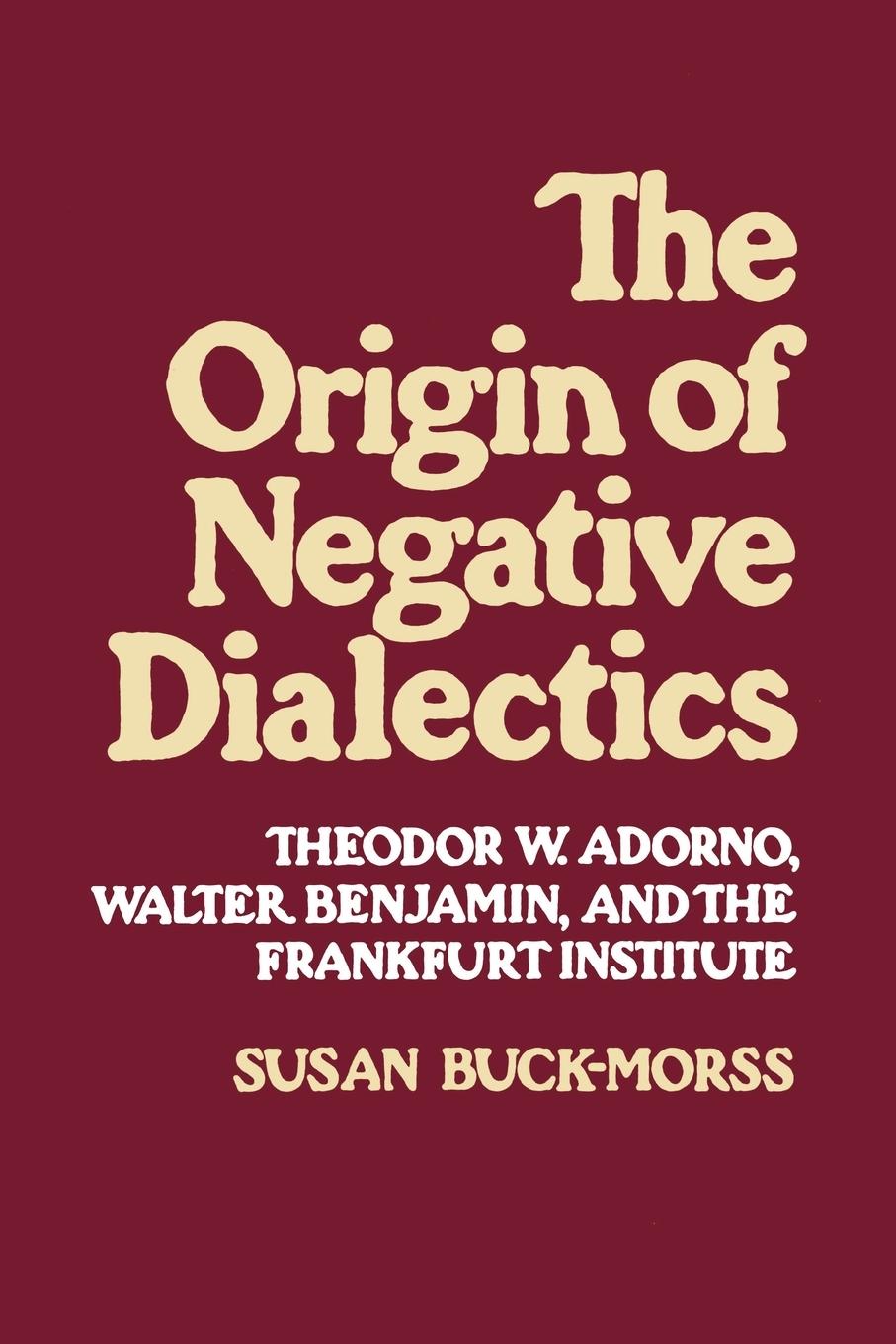 Vorderes Coverbild Origin of Negative Dialectics