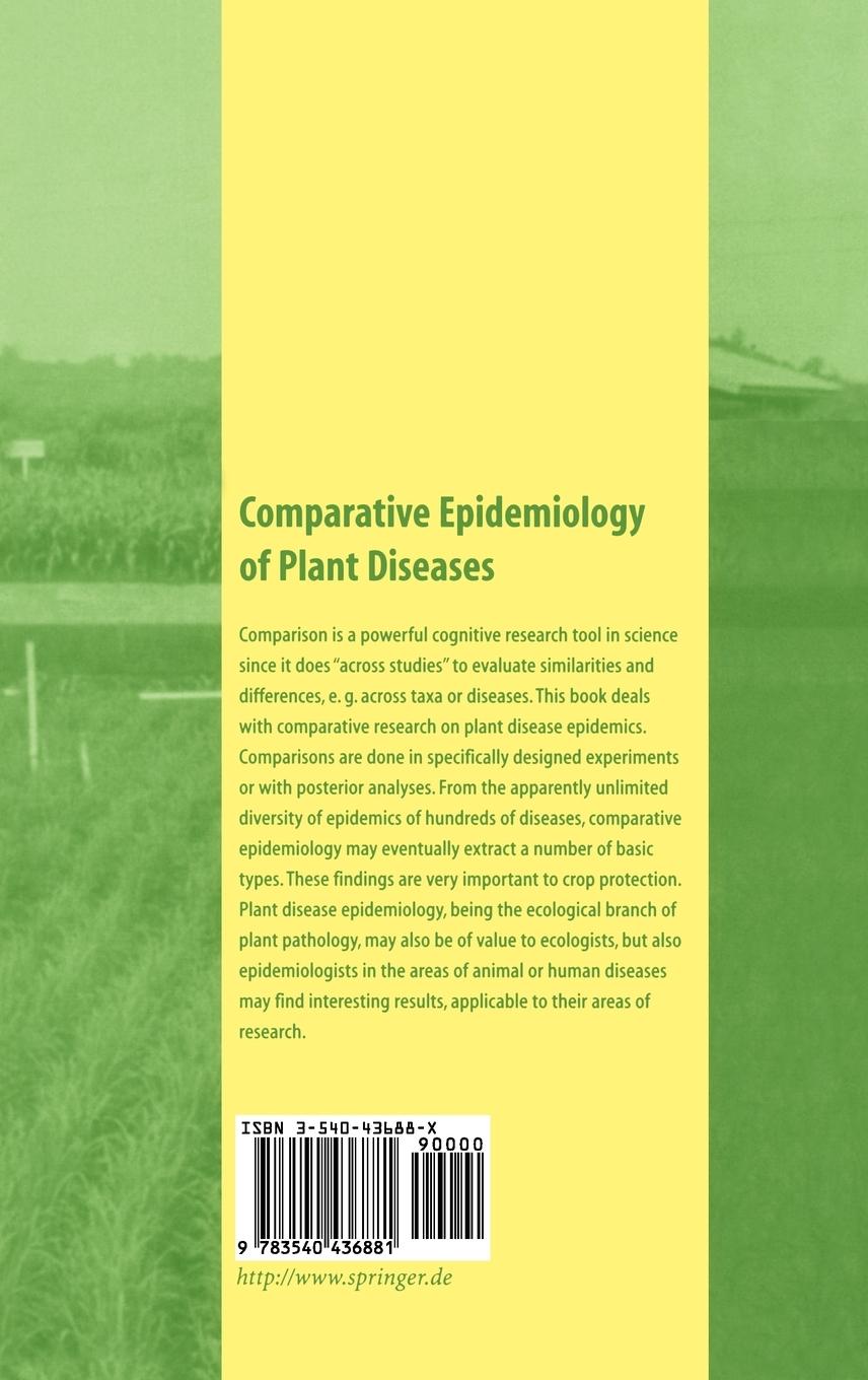 Rückseitencover Comparative Epidemiology of Plant Diseases
